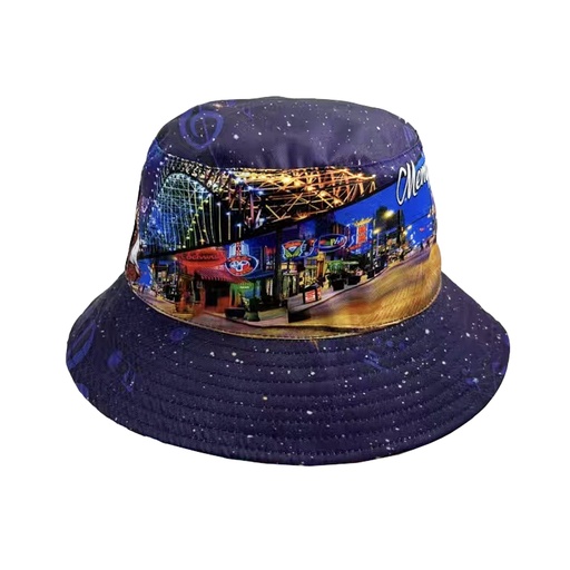 [M6813] Memphis Hat Bucket Skyline Reversible 