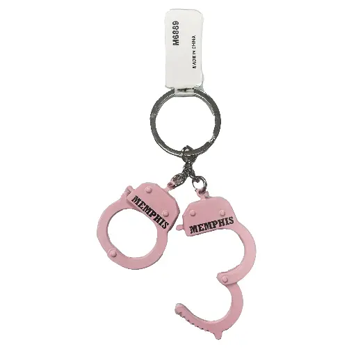 [M6889] Memphis Keychain - Handcuffs Pink