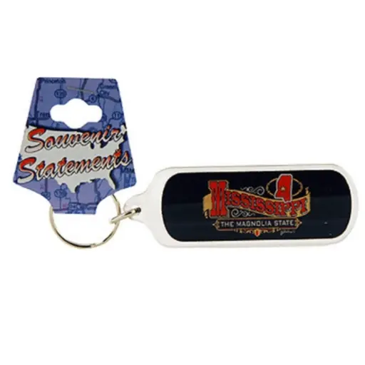 [MS21742] Mississippi Keychain - Banner Lucite