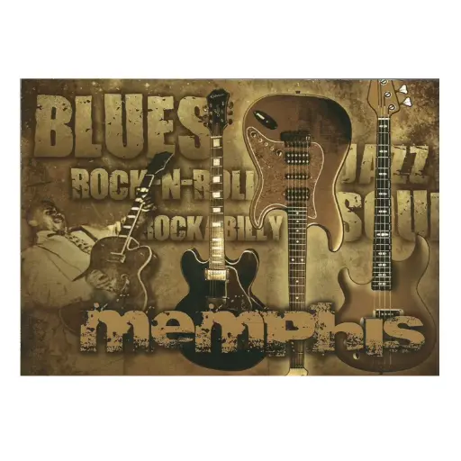 [MSP2086] Memphis Postcards - Sepia Guitars - Pack of 50
