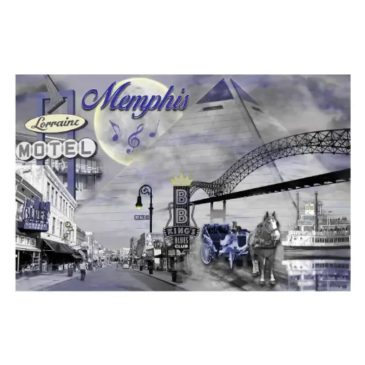 [MSP2119] Memphis Postcards - Smokey Night - Pack of 50