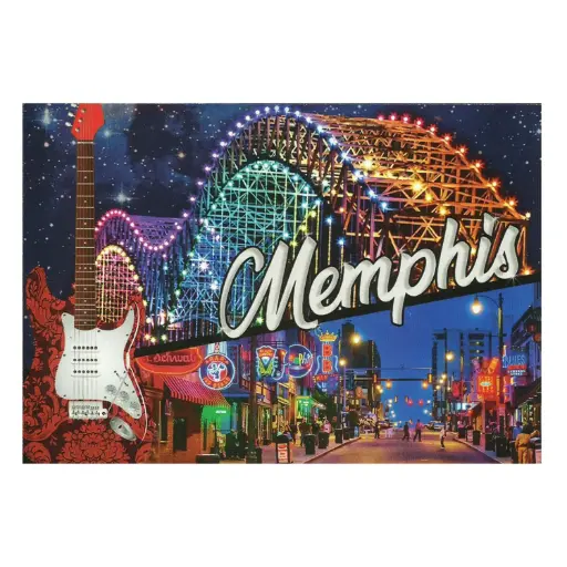 [MSP2142] Memphis Postcards - Bridge & Beale at Night - Pack of 50