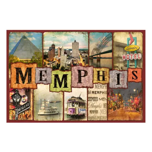 [MSP2144] Memphis Postcards - Photos Collage - Pack of 50