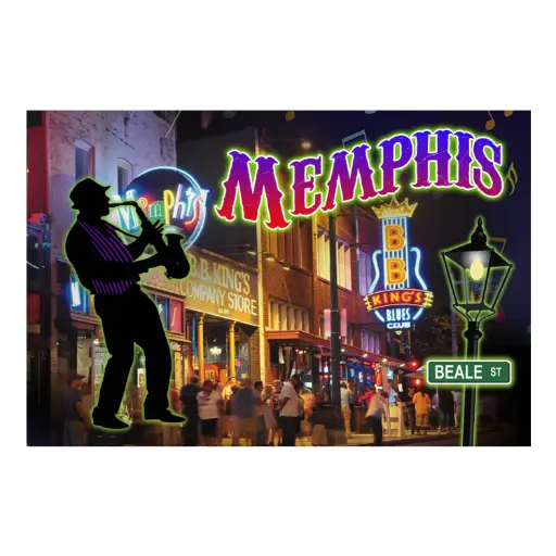 [MSP2145] Memphis Postcards - Blues Man - Pack of 50