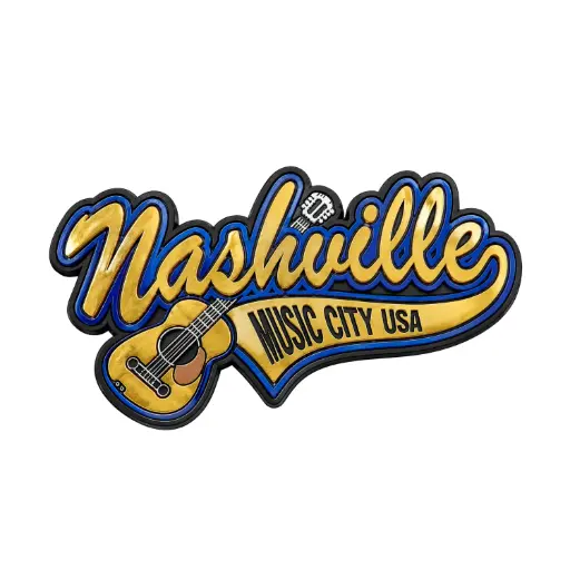 [N4725] Nashville Magnet - Guitar Music City
