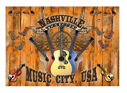 [N5131] Nashville Postcards - Wood Panel - Pack of 50