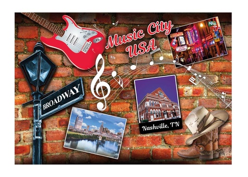 [N5133] Nashville Postcards - Brick Wall - Pack of 50