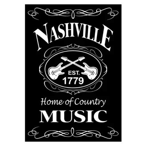 [N5136] Nashville Postcards - Blk & Wht - Pack of 50