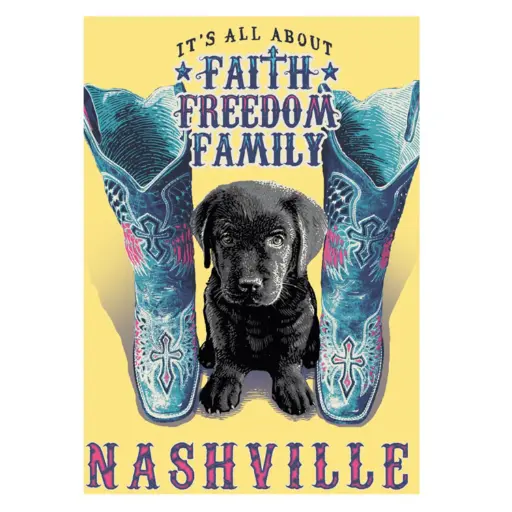 [N5141] Nashville Postcard - Faith Puppy - Pack of 50