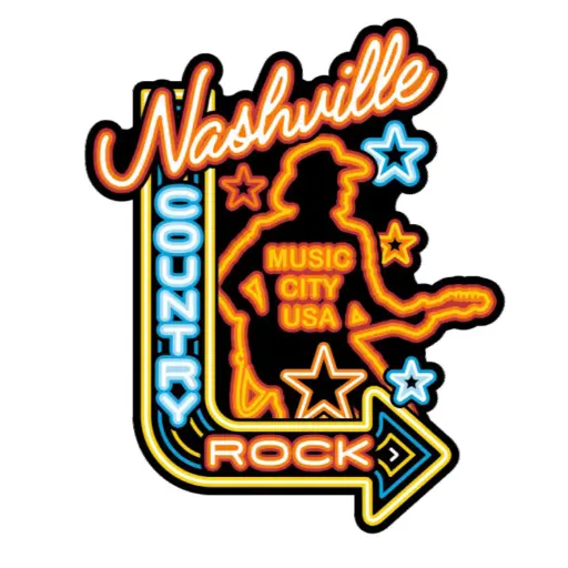 [N5161] Nashville Magnet - Neon Country Sign