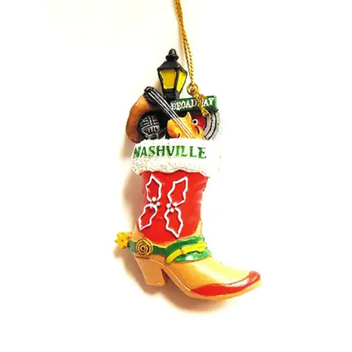 [N5250] Nashville Ornament - Boot Stocking - 6pc Set