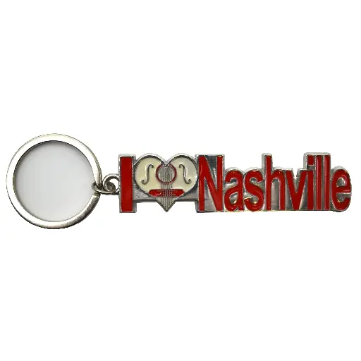 [N5494] Nashville Keychain - I Heart Guitar