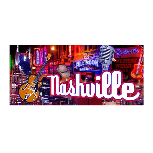 [N5613] Nashville Magnet - 3D Laser City