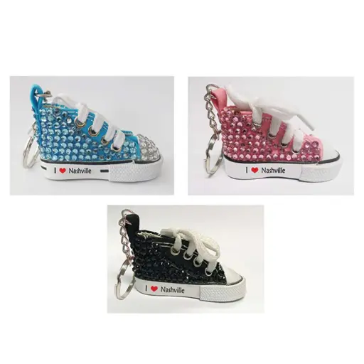 [N5767] Nashville Key Chain - Shoe 3 Colors - 3pc Set