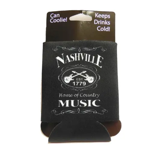 [N5867] Nashville Huggie/Koozie - Blk & Wht Est.