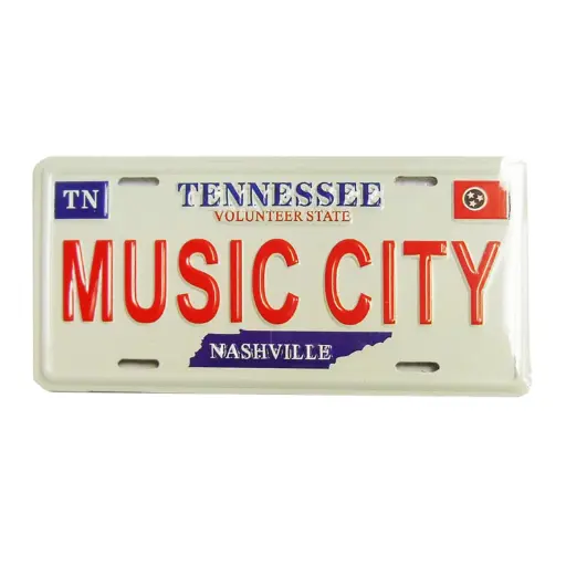 [N5954] Nashville Magnet - License Plate Music City