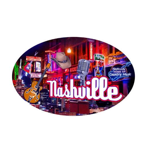[N6003] Nashville Sticker - Collage