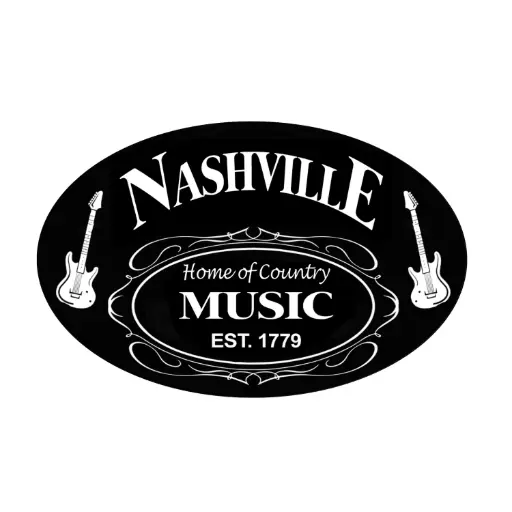 [N6006] Nashville Sticker - Blk & Wht