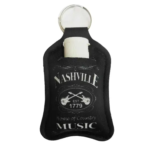 [N6215] Nashville Keychain w/Multiuse Pouch - Blk & Wht