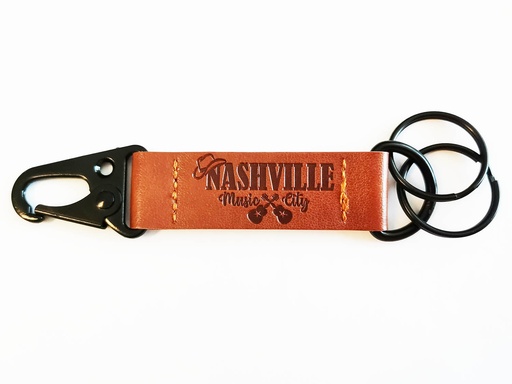[N6293] Nashville Keychain - Leather Belt Clip