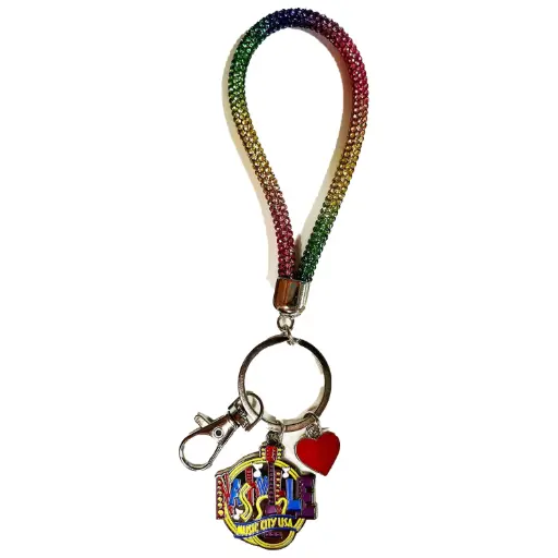 [N6426] Nashville Key Chain - Wristlet w/ Charms