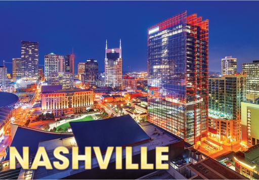 [N7029] Nashville Postcards - City Lights - Pack of 50