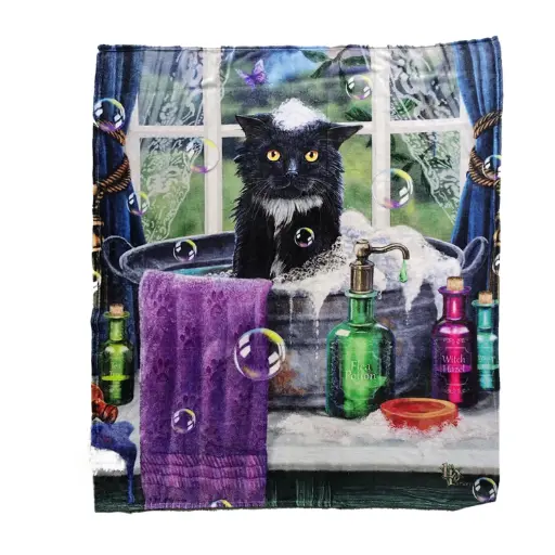 [P6225] Lisa Parker Art Throw Blanket - Bath Time