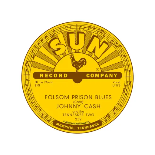 [SR6455] Sun Record Sticker - Johnny Cash Folsom Prison