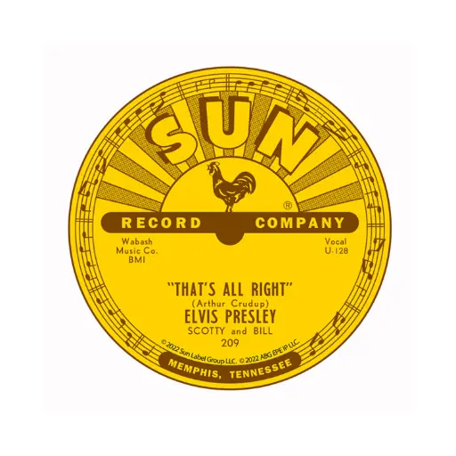 [SRE6454] Sun Record Sticker - Elvis That's All Right