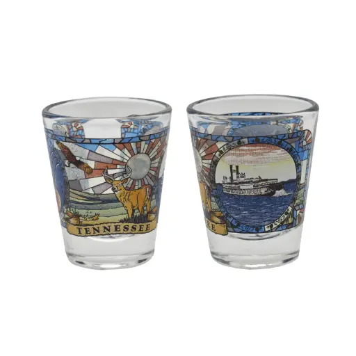 [T3661] Tennessee Shot Glass - Stained Glass