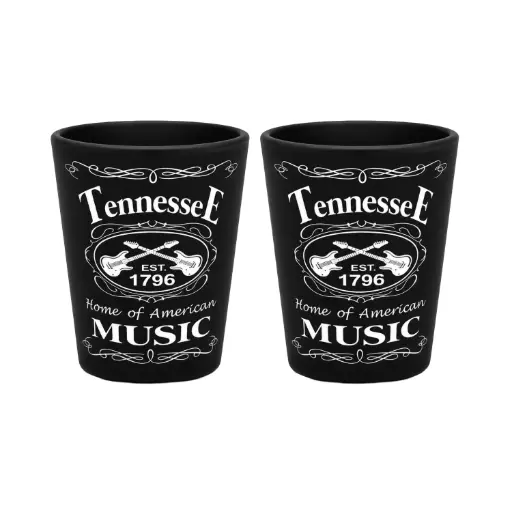 [T6212] Tennessee Shot Glass - Blk & Wht Est.