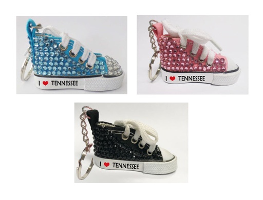 [T6598] Tennessee Keychain - Shoe 3 Colors - 3pc Set