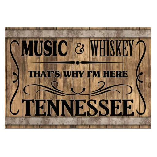 [T6985] Tennessee Postcards - Music & Whiskey - Pack of 50