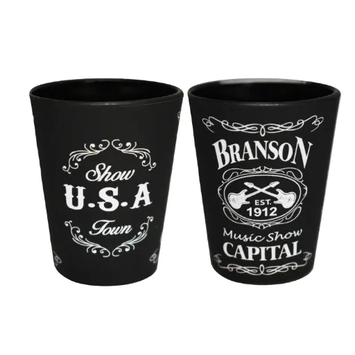 [XBR5402] Branson Shot Glass - Blk & Wht Est.