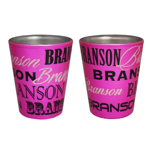 [XBR5490] Branson Shot Glass - Pink Metallic