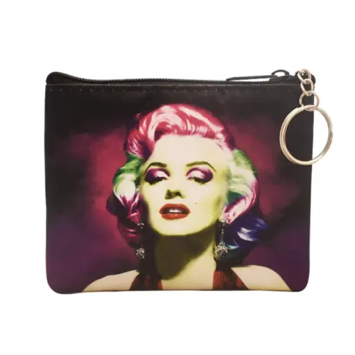 [Y6240] Marilyn Monroe Keychain Coin Purse Multicolor