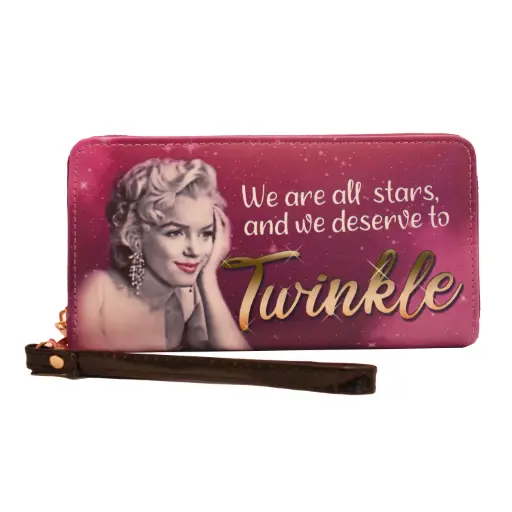 [Y6244] Marilyn Monroe Wallet - Pink Twinkle