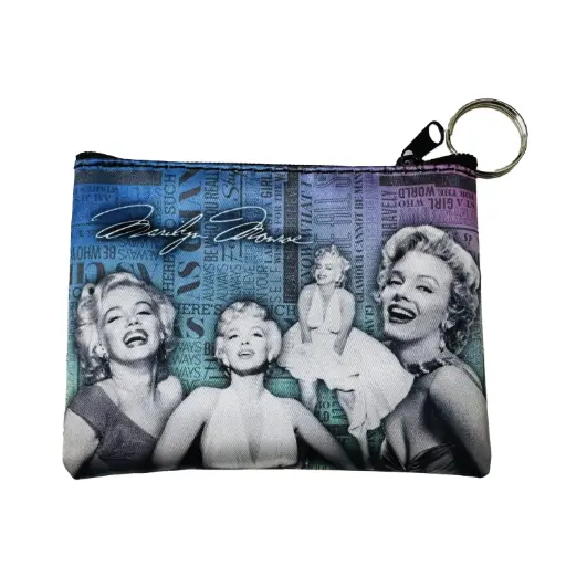 [Y6876] Marilyn Monroe Key Chain/Coin Purse - Collage