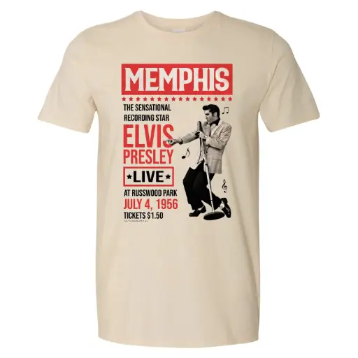 [E9057] Elvis T-Shirt - Memphis Poster