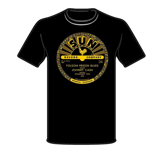 [SR6566] Sun Record T-Shirt - Johnny Cash  Folsom Prison